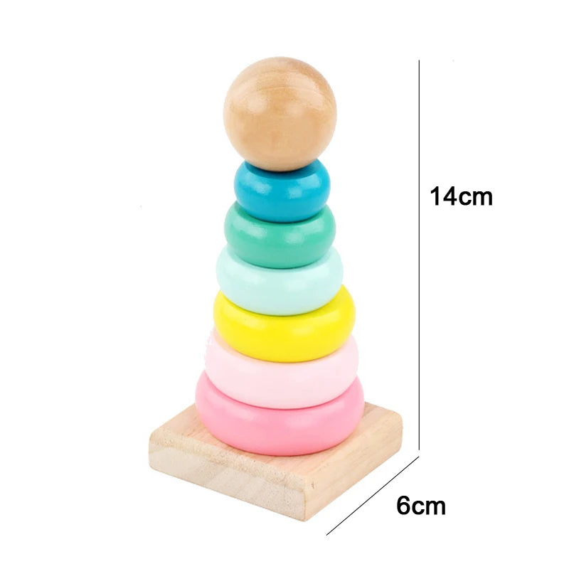 Jouet d’éveil Montessori en bois – couleurs pastel (plusieurs modèles)
