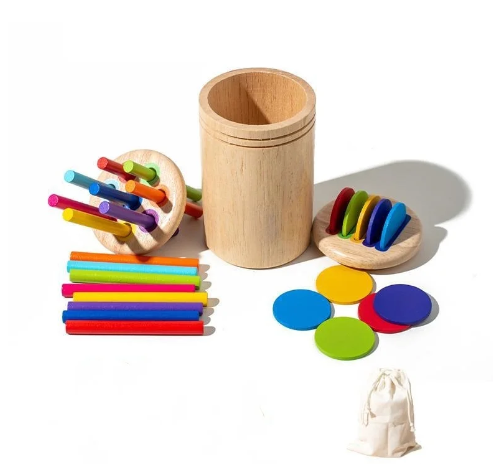 Jeu de tri en bois Montessori - Formes & Couleurs