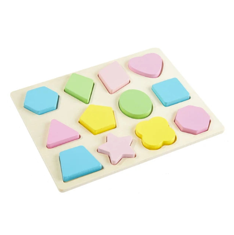 Jouet d’éveil Montessori en bois – couleurs pastel (plusieurs modèles)