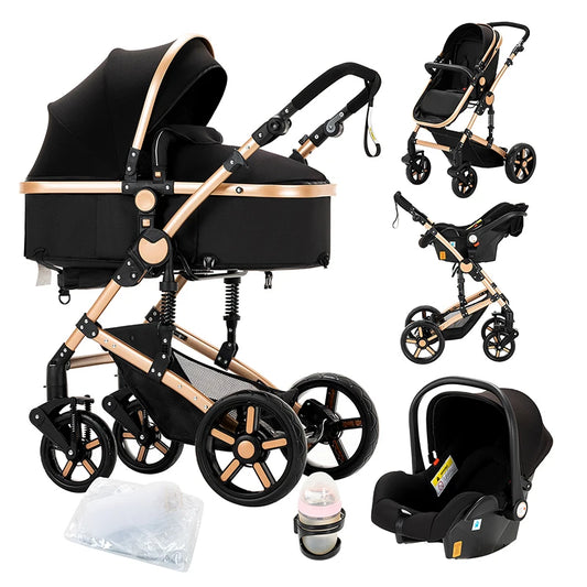 Poussette Bébé Trio 3-en-1 Confort & Élégance | De 0 à 3 ans