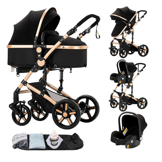Poussette Bébé Trio 3-en-1 Confort & Élégance | De 0 à 3 ans