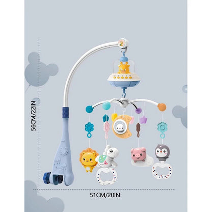 Mobile Musical Bébé avec Lumière & Projection - Télécommande incluse - Bleu ou Rose